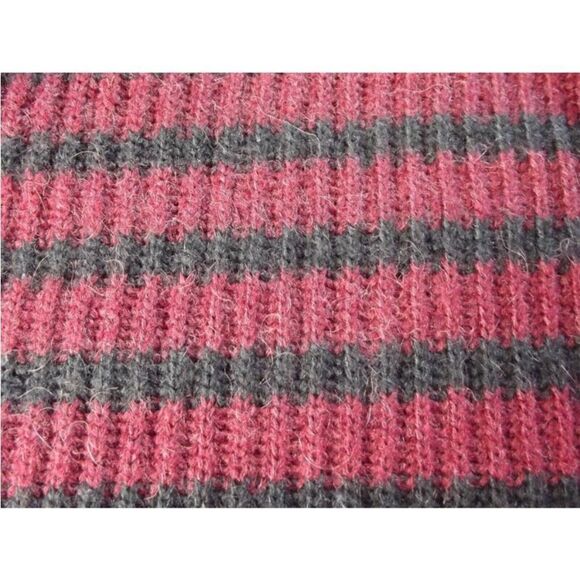 Express vintage Black Burgundy Striped Sweater mohair wool size small - Picture 4 of 9